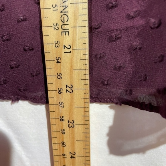 Aritzia Babaton Womens Silk Blend Blouse V-Neck Swiss Dot 3/4 Sleeve Size XS - Picture 8 of 12